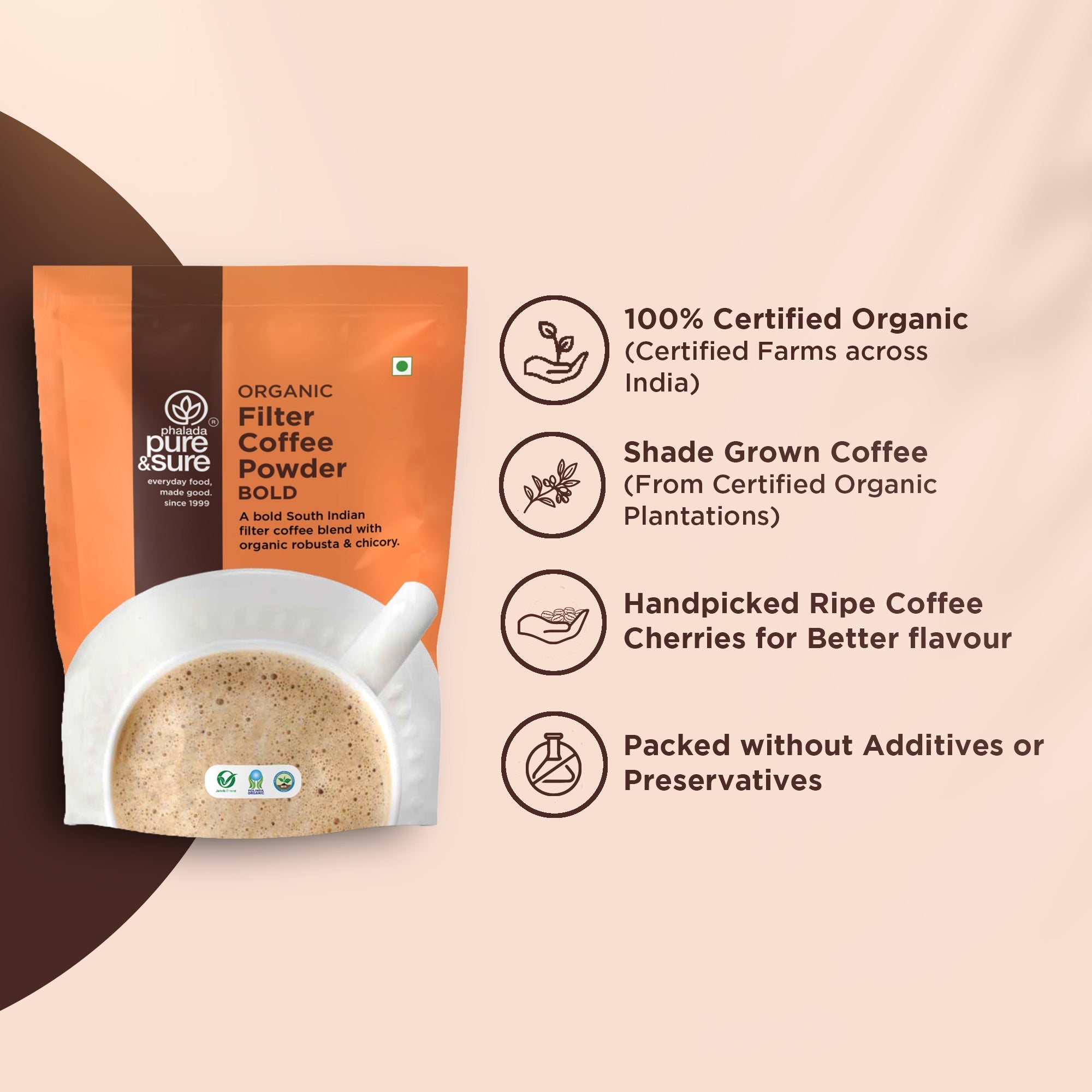 Pure & Sure Organic Coffee Bold - Distacart