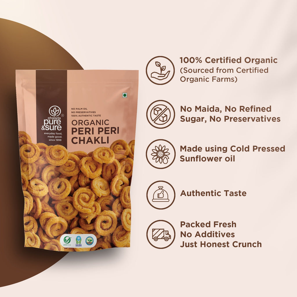 Pure & Sure Organic Peri Peri Chakli - Distacart