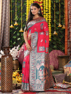 Shree Shyam Fashion Silk Pink Saree - Distacart