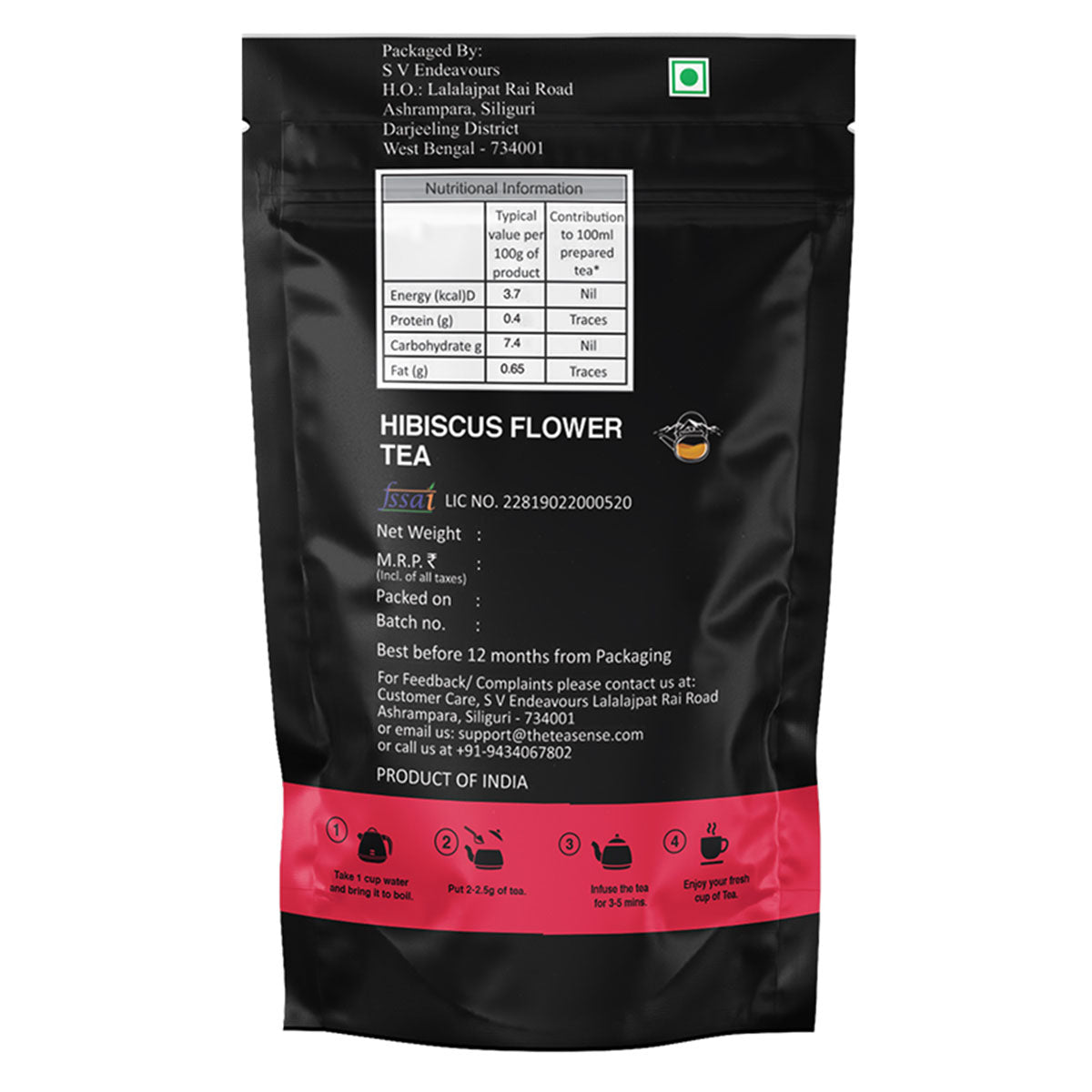 Tea Sense Hibiscus Flower Tea - Distacart
