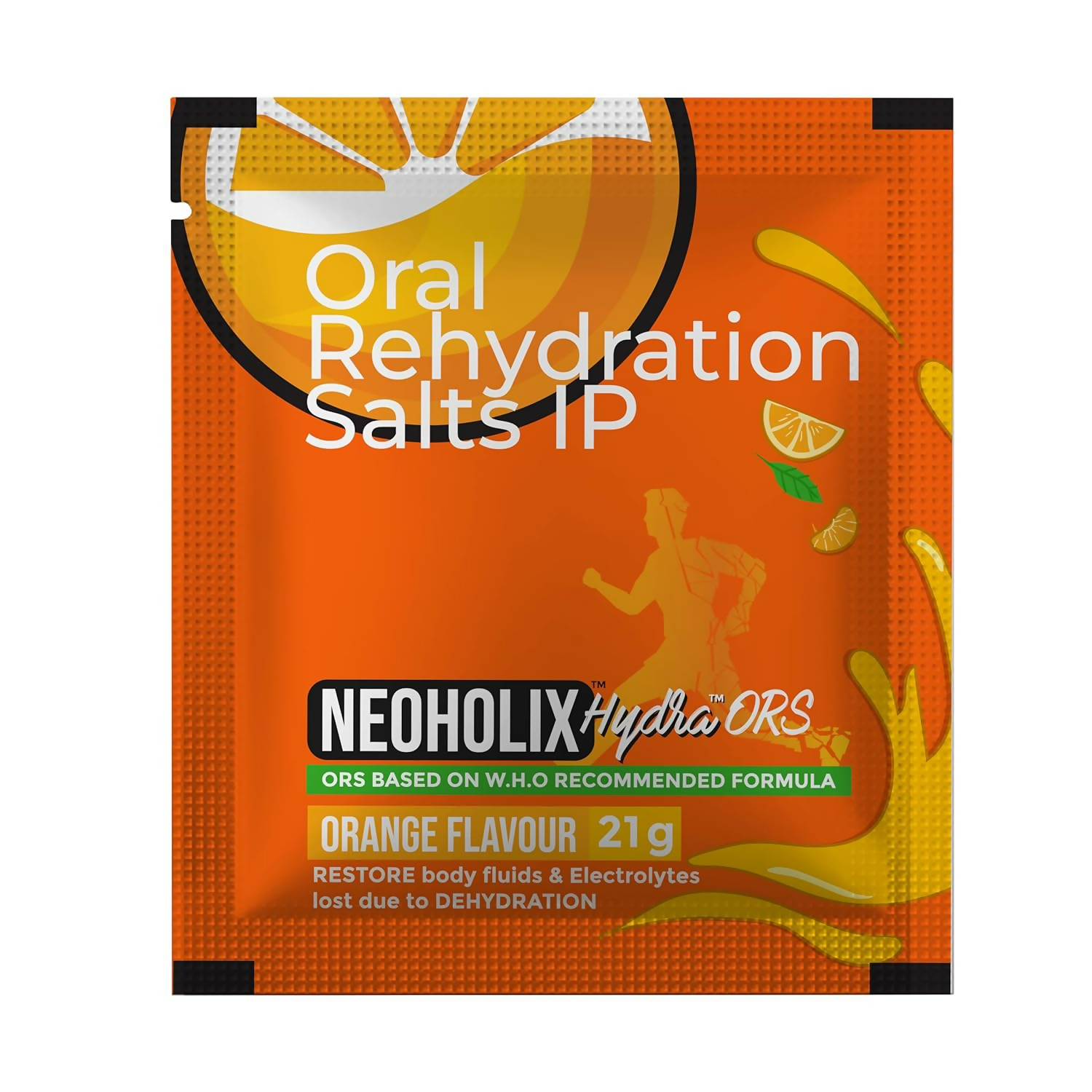 NeoHolix Hydra ORS Sachets Orange Flavour - Distacart