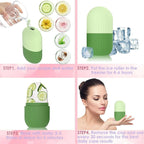 Episkey Ice Roller For Face Eyes and Neck To Brighten Skin & Enhance Your Natural Glow & De-Puff The Eye Area (Reusable) - Fev Green