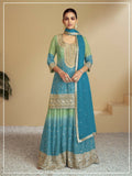 Vastranavya Bandhej Printed Chinon Chiffon Embroidered Sequins Pakistani Suit