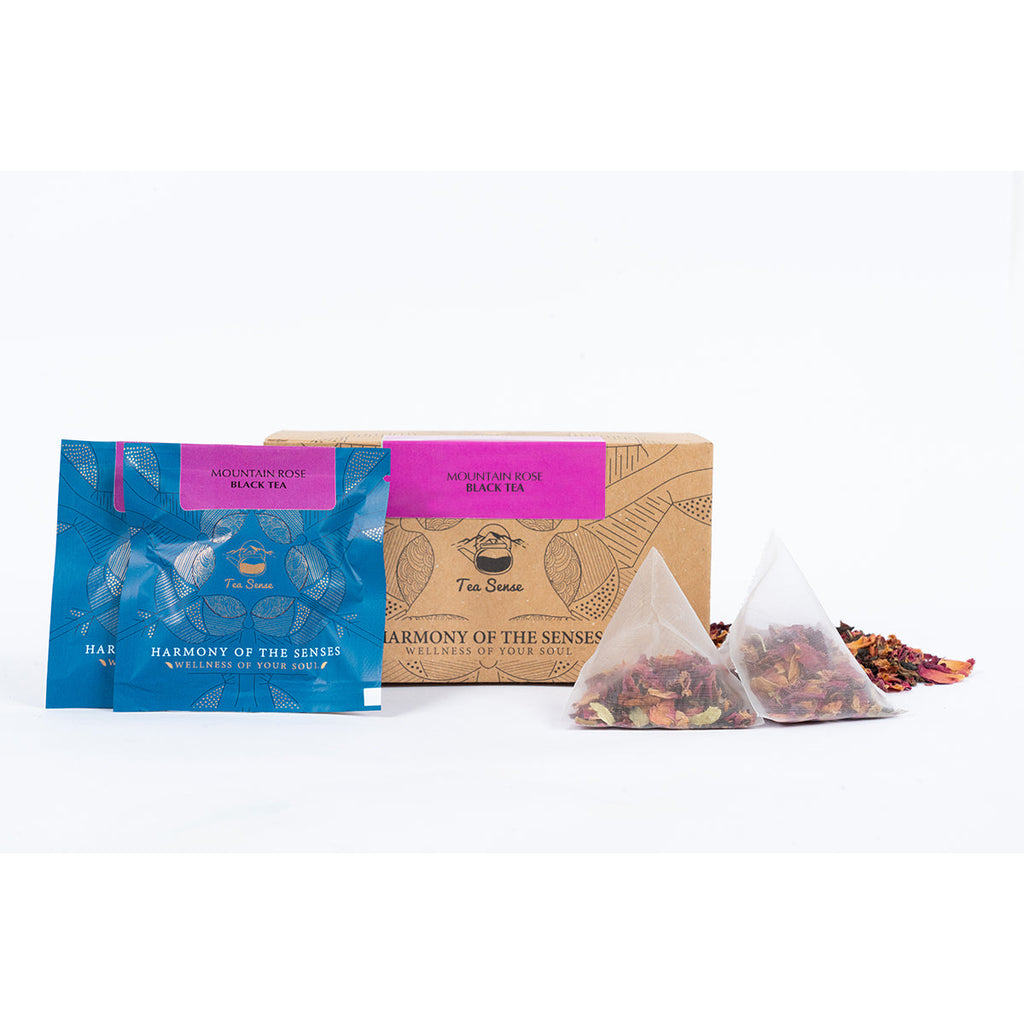 Tea Sense Mountain Rose Black Tea Bags Box - Distacart