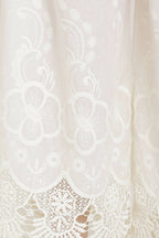PAVONINE White Color Chikankari Lace Scalloped Hem Cotton Fabric Sharara - Distacart