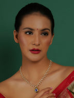 Kundan Necklace (Gold) - Ruby Raang