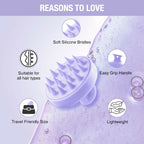 Nykaa Naturals Scalp Massager Brush For Blood Circulation & Natural Hair Growth - Lavender