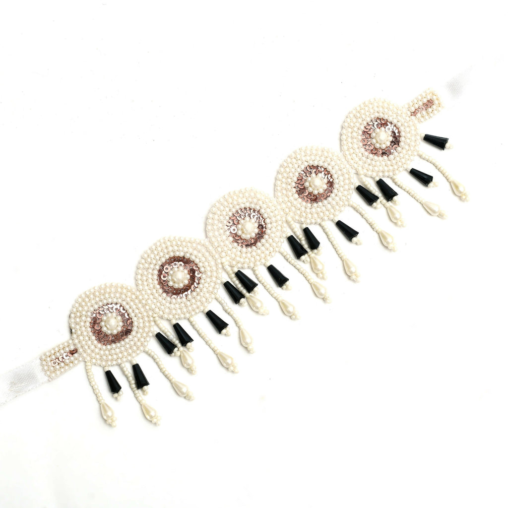 Mominos Fashion Johar Kamal Handicraft Gold/Off White Pearls Necklace with Earrings For Women - Distacart