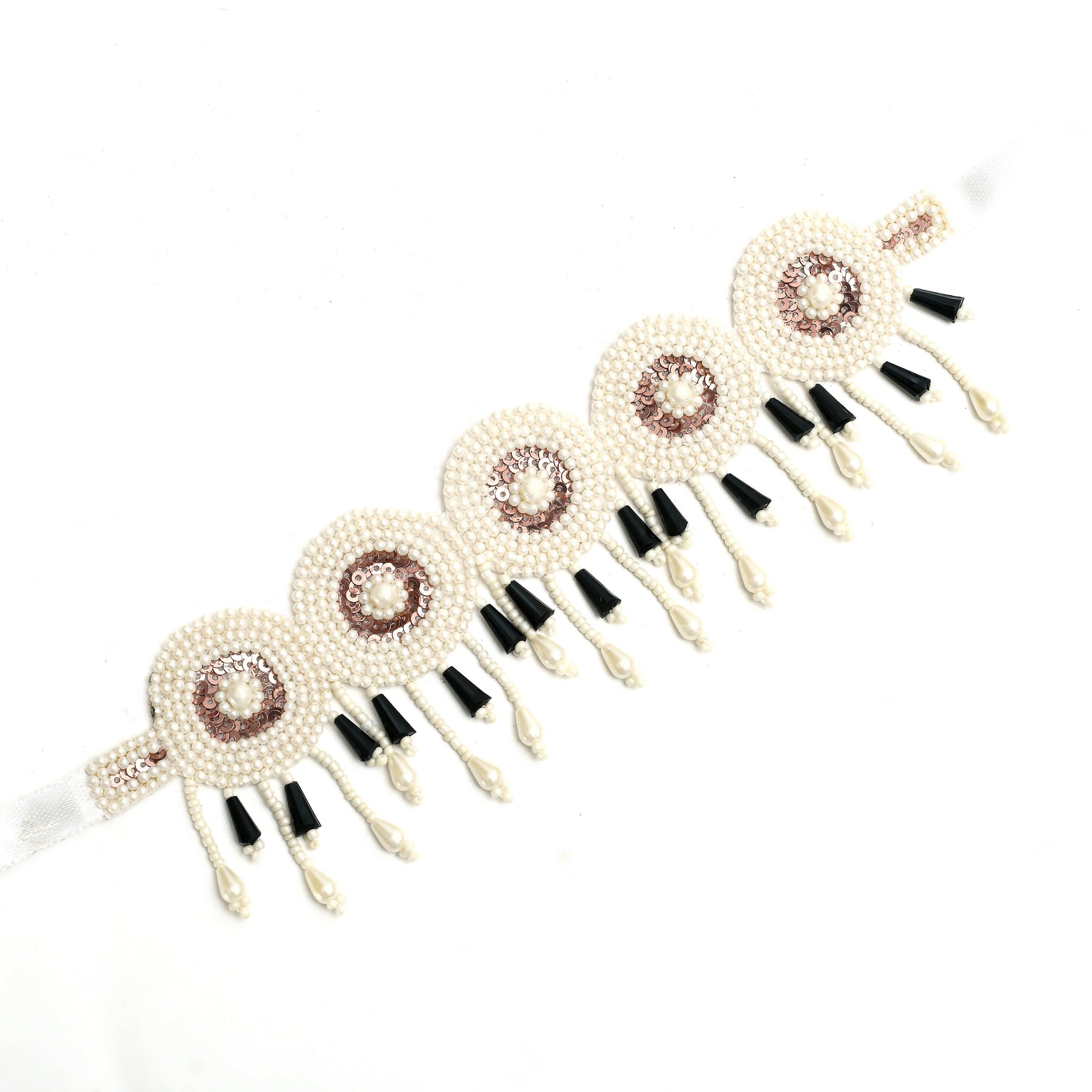 Mominos Fashion Johar Kamal Handicraft Gold/Off White Pearls Necklace with Earrings For Women - Distacart