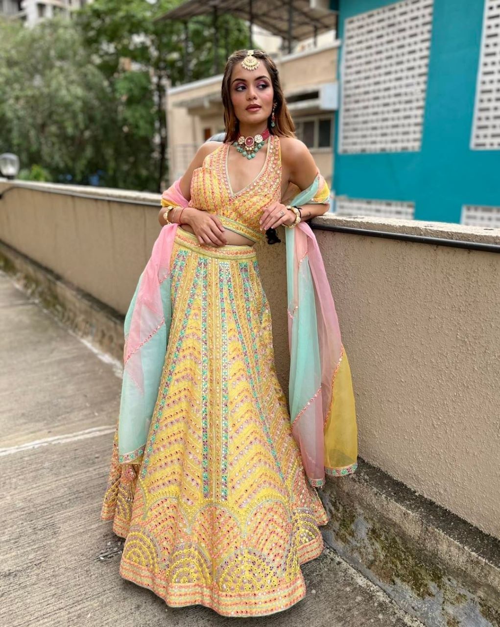 Lehenga Mart Glamorous Designer Lehenga Choli for Bridal and Bridesmaids Wedding Wear Choli