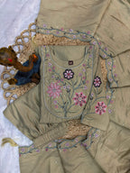 Pramukh Fab Pista Color Viscose Roman Silk Kurta Set - Distacart