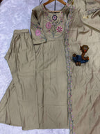 Pramukh Fab Pista Color Viscose Roman Silk Kurta Set - Distacart