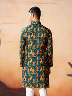 Peacock Print Kurta by Hilo Design