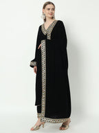 Fab Fashion Black Velvet Lace Suit Full Set - Distacart