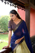 Lorenvalley Pista Kanchipuram Zari Weaving Work Lehenga Choli