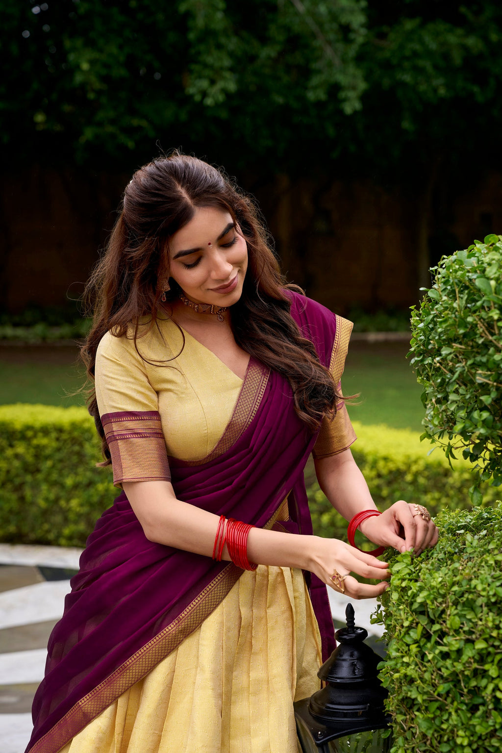 Lorenvalley Fashion Cream Kanchipuram Zari Weaving Work Lehenga Choli with Dupatta - Distacart