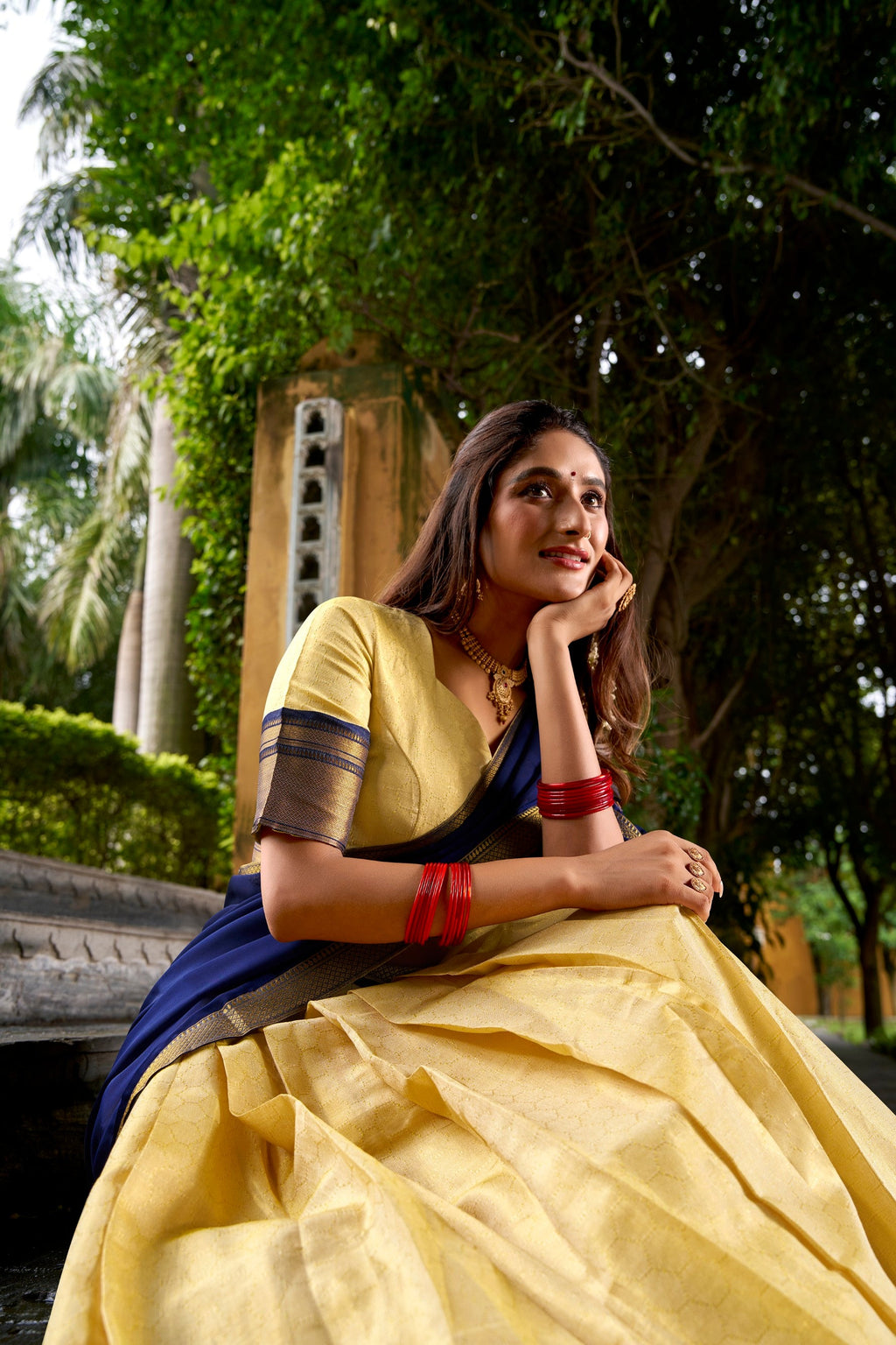 Lorenvalley Fashion Cream Kanchipuram Zari Weaving Work Lehenga Choli with Dupatta - Distacart
