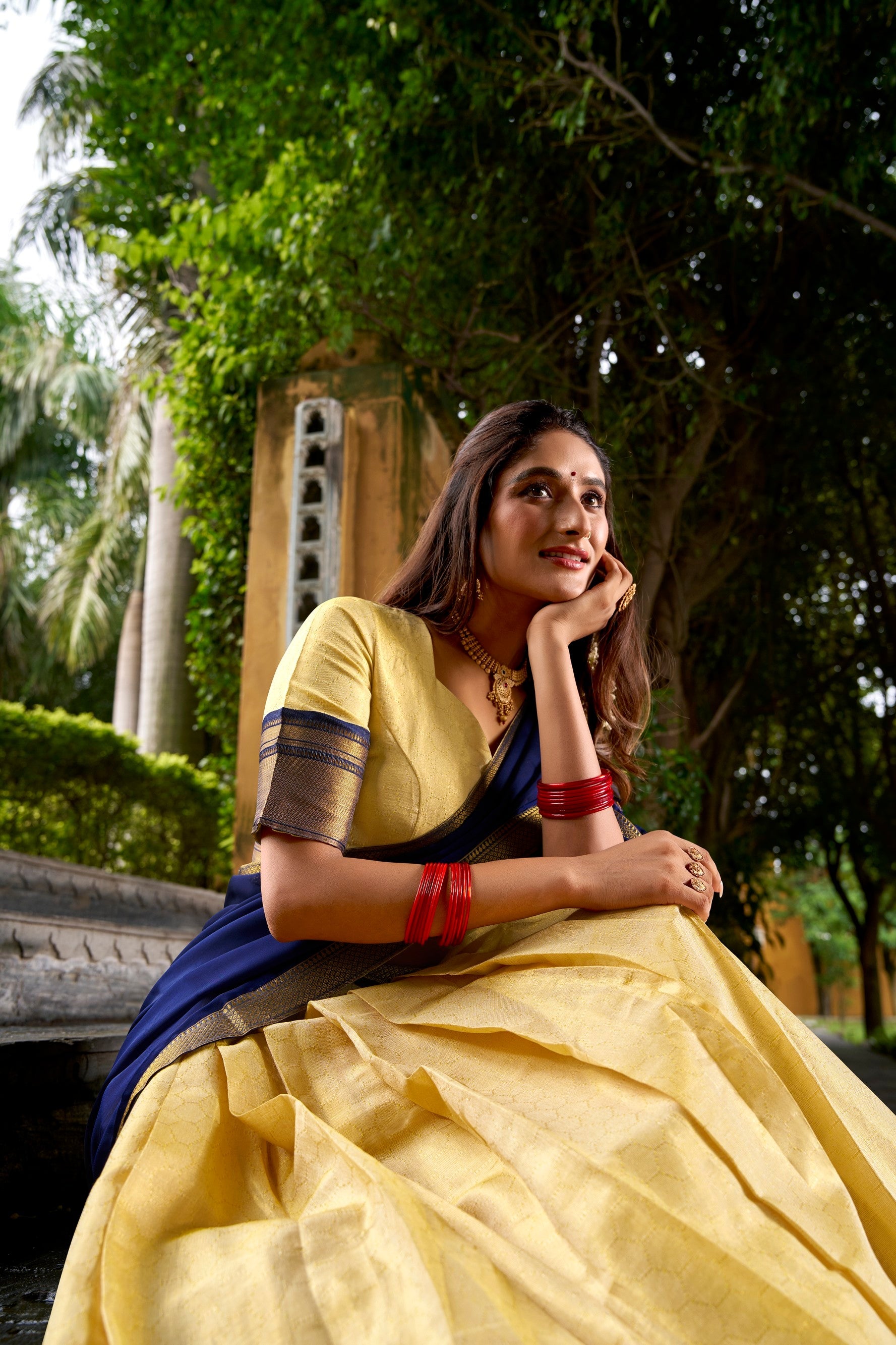 Lorenvalley Fashion Cream Kanchipuram Zari Weaving Work Lehenga Choli with Dupatta - Distacart