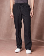 Fabmade White Black Combo Men Linen Pajama