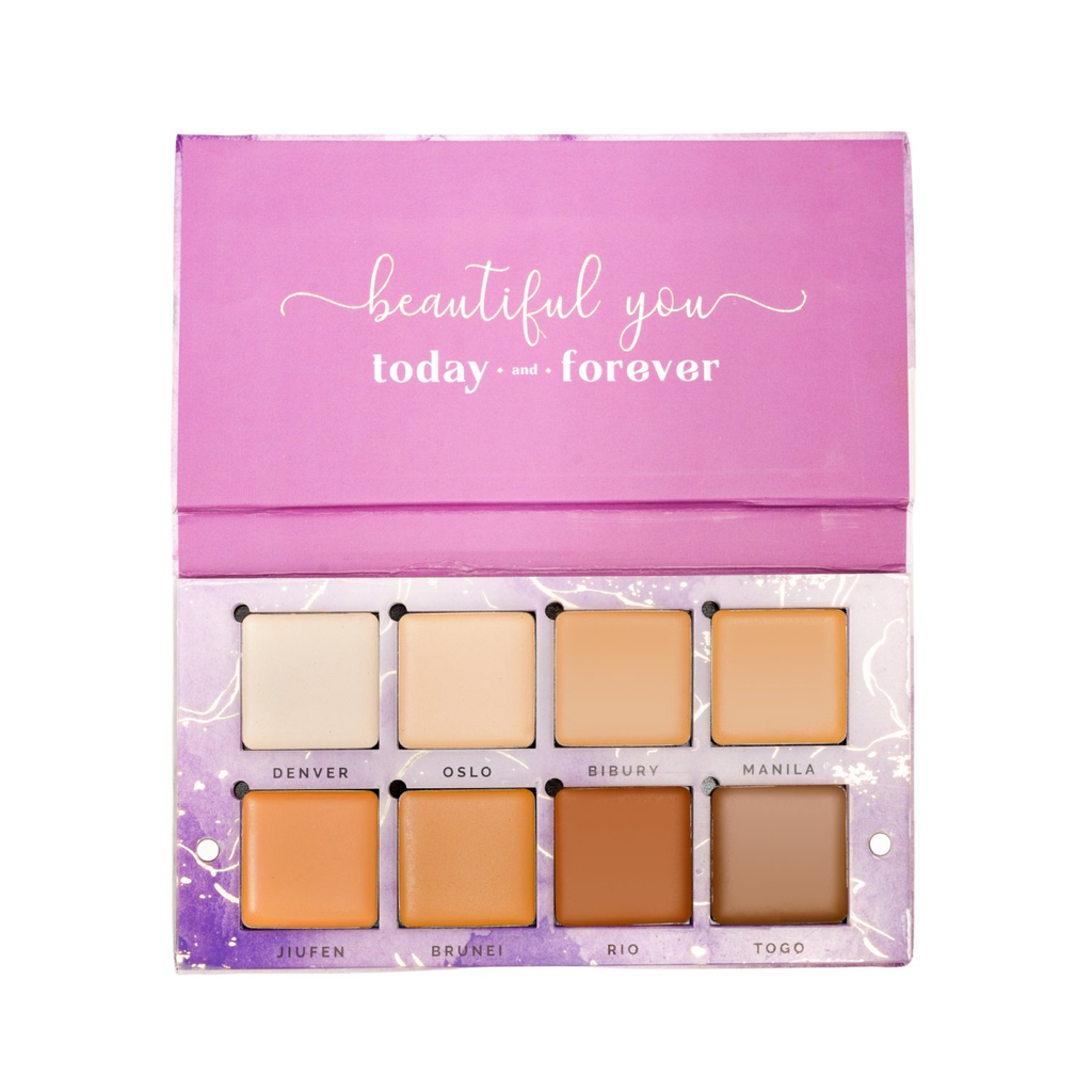 Aflairza Soft Glam Base Palette for Blendable, Long-Lasting Formula with Vitamin E & Jojoba Oil