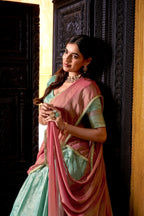 Lorenvalley Fashion Skyblue Dupion Silk Zari Weaving Work Lehenga Choli with Dupatta