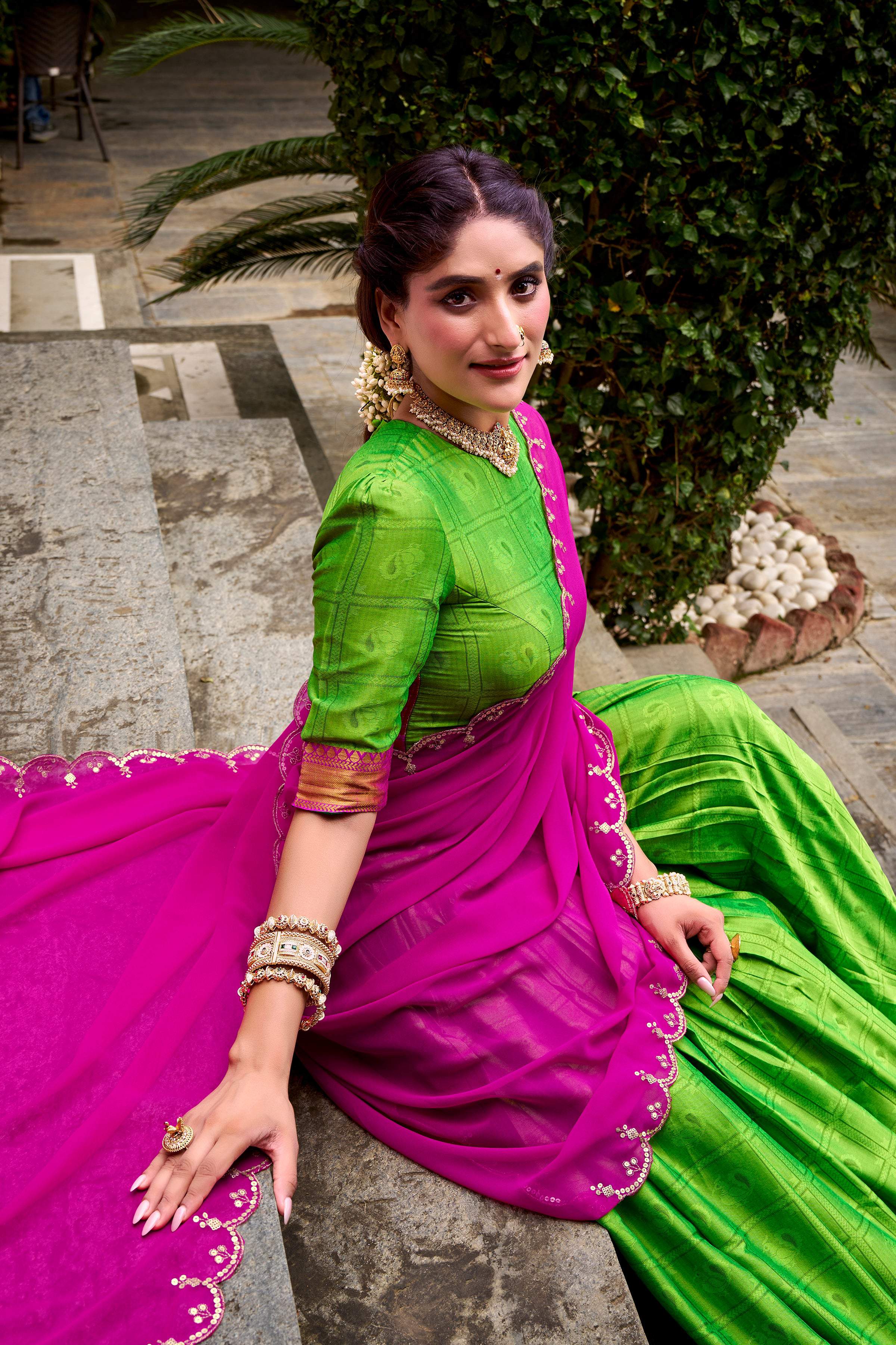Evanik Traditional Parrot Poly Cotton Half Saree With Zari Weaving Work Lehenga Choli - Distacart