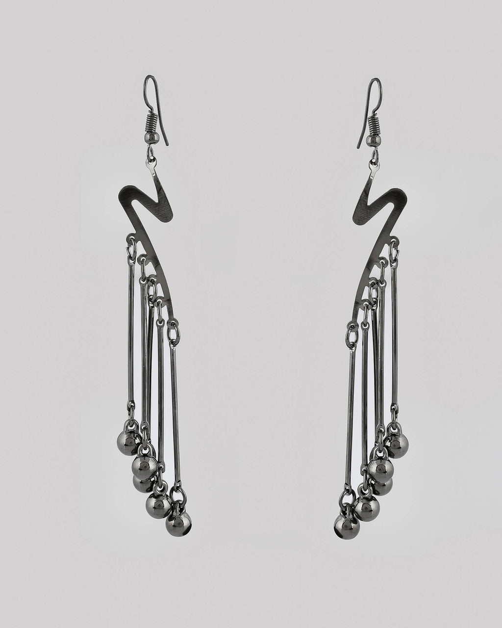 VOJ Women Rhodium-Plated Drop Chain Earrings Stainless Steel Drops & Danglers - Distacart