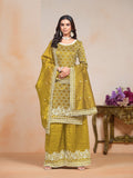 Anaita Mehendi Embroidered Gold Crush Salwar Suit - Distacart