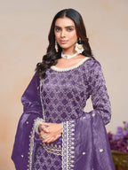 Anaita Lavender Embroidered Gold Crush Salwar Suit - Distacart