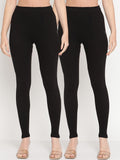 TAG 7 Pack of 2 Black Ankle Length Leggings