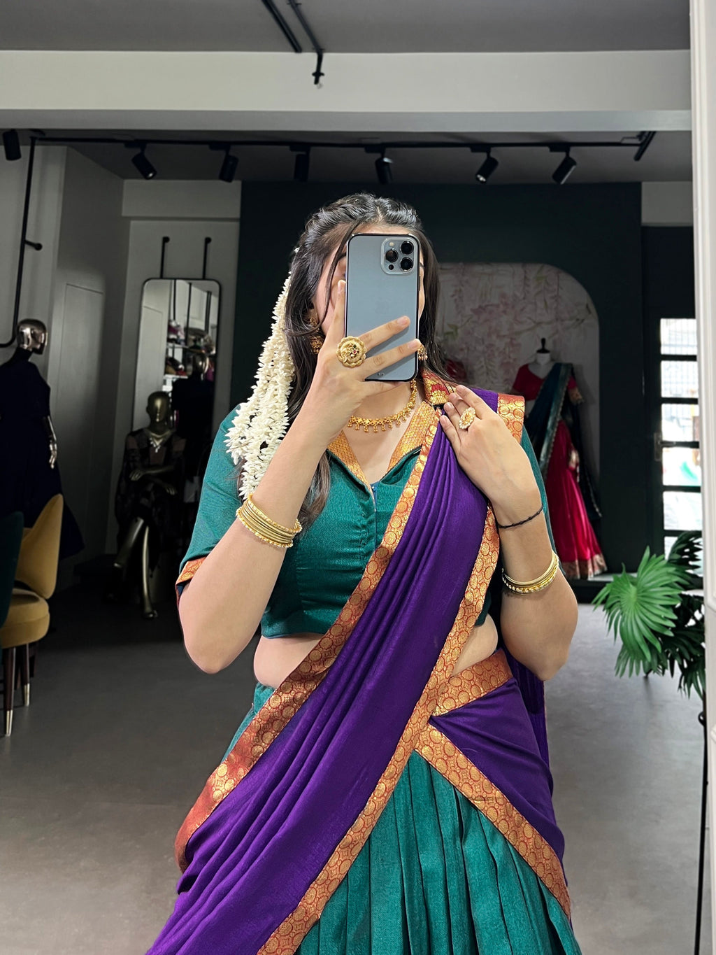 Lorenvalley Fashion Firozi Narayan Pet Silk Zari Weaving Work Lehenga Choli with Dupatta