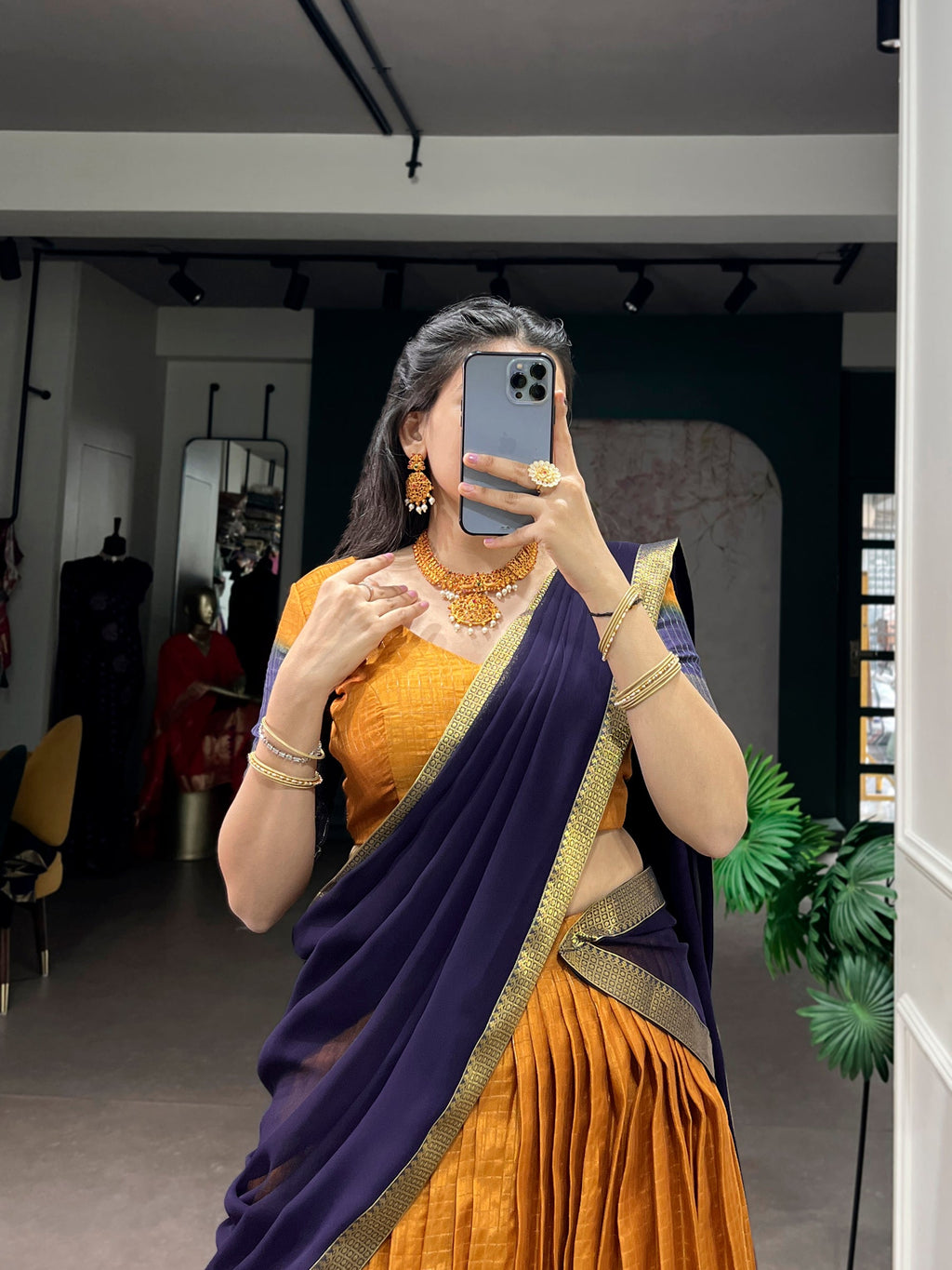 Lorenvalley Fashion Mustard Dola Chex with Zari Weaving Work Lehenga Choli with Dupatta - Distacart