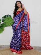 Saree Mall Ethnic Motifs Printed Pure Cotton Ikat Sarees - Distacart