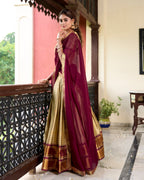 Lorenvalley Chiku Cotton Silk Weaving Work With Paithani Concept Lehenga Choli