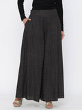 Juniper Women Black Rayon Printed Flared Palazzo - Distacart
