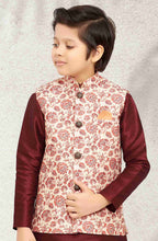 Raivat Ethnic Banarasi Silk Digital Printed Kurta Pajama With Jacket In Cream Colour - Distacart
