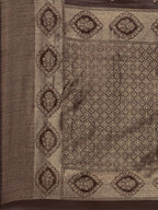 Saree Mall Brown Ethnic Motifs Linen Blend Banarasi Saree - Distacart