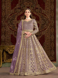 Anaita Purple Embroidered Net Anarkali Suit - Distacart