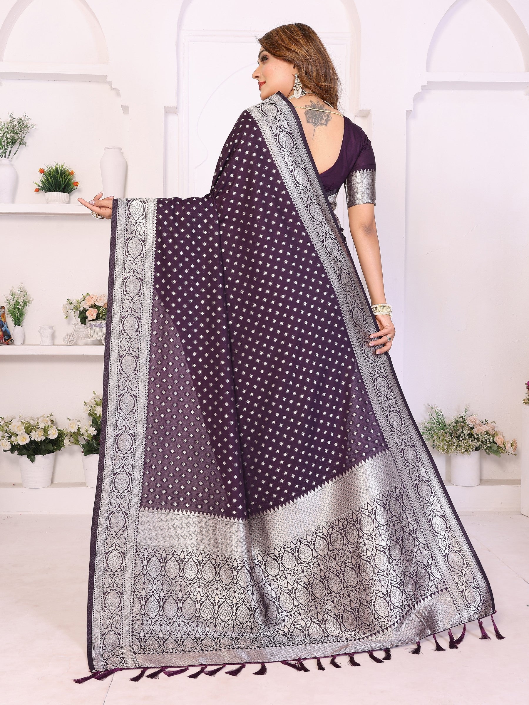 Anaita Premium Georgette Silk Saree - Distacart