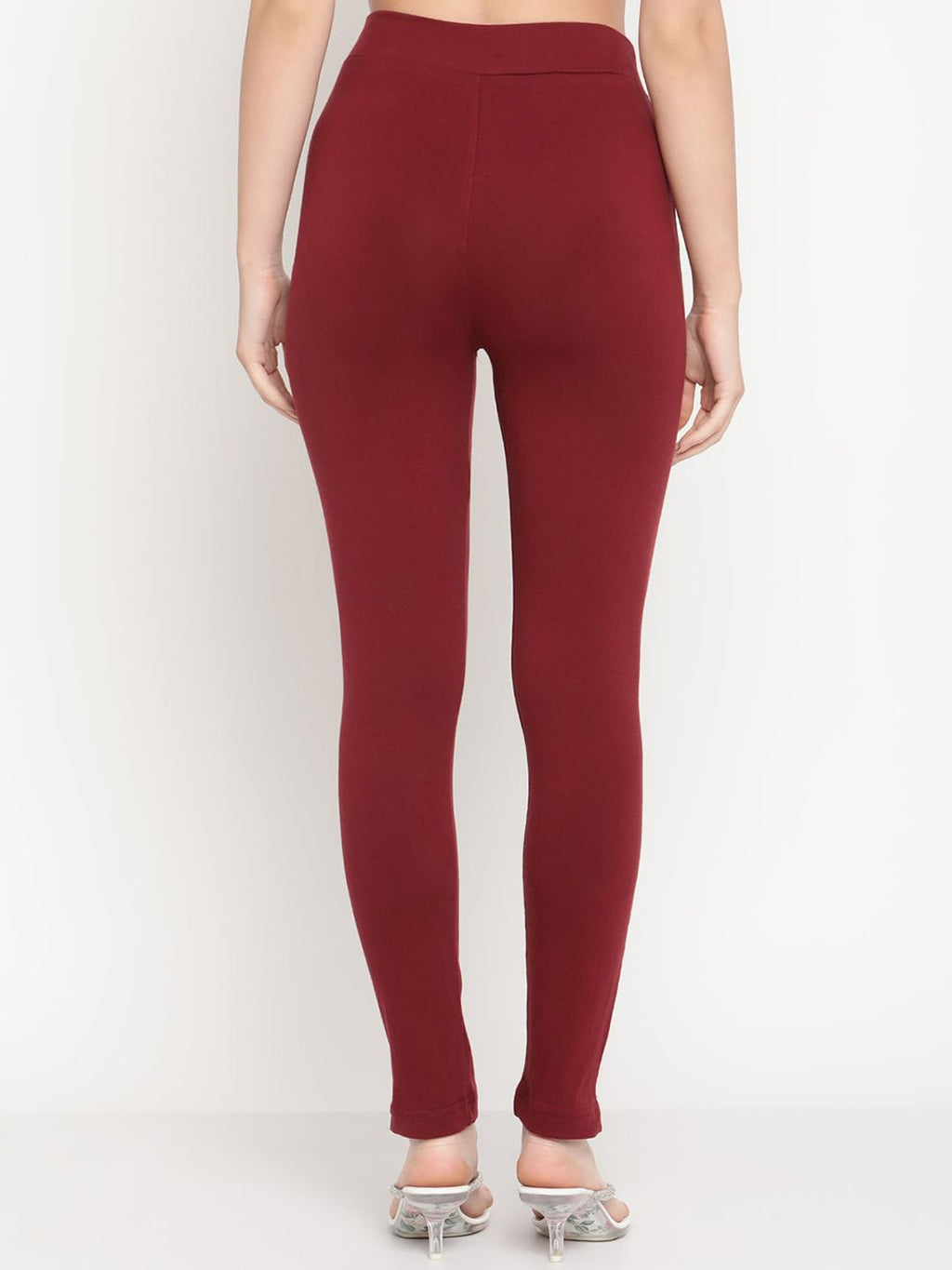 TAG 7 Women Set of 2 Maroon & Grey Ankle Length Leggings