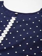 Ahalyaa Women's Traditional wear Ethnic Dress - Navy Blue - Distacart