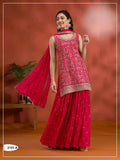 Anaita Red Blooming Georgette Suit With Heavy Embroidery & Sequence Work - Distacart
