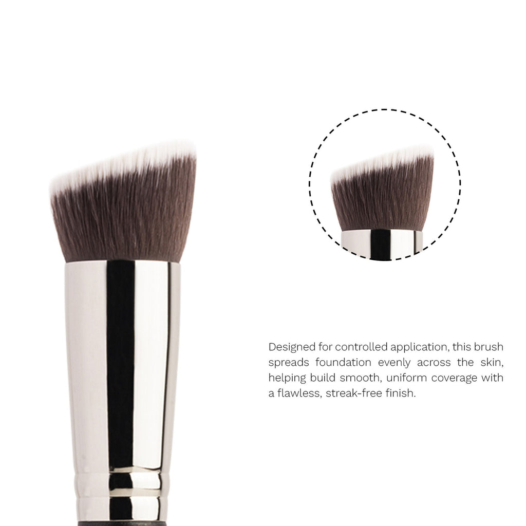 PAC Studio Foundation Application Brush 006 - Flat Angular Densely Packed Soft Bristles for Smooth Blending