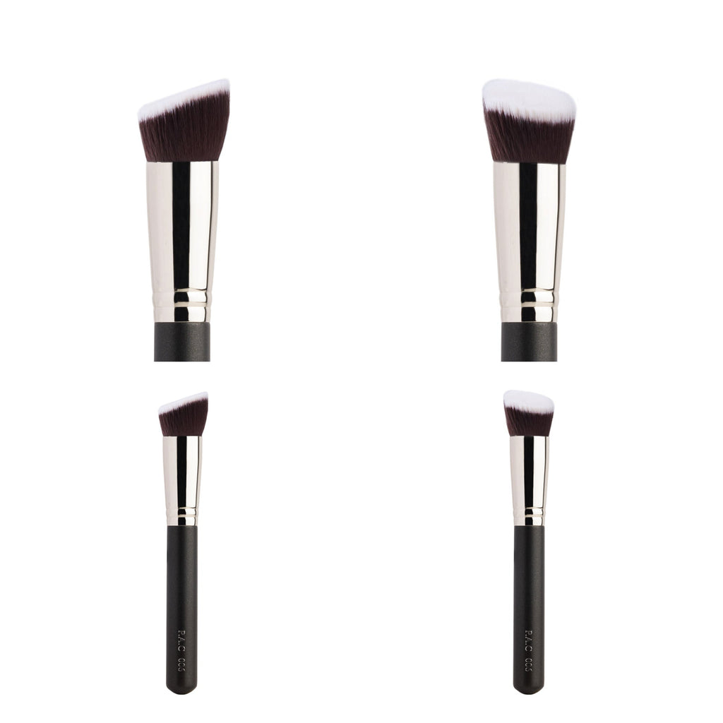 PAC Studio Foundation Application Brush 006 - Flat Angular Densely Packed Soft Bristles for Smooth Blending