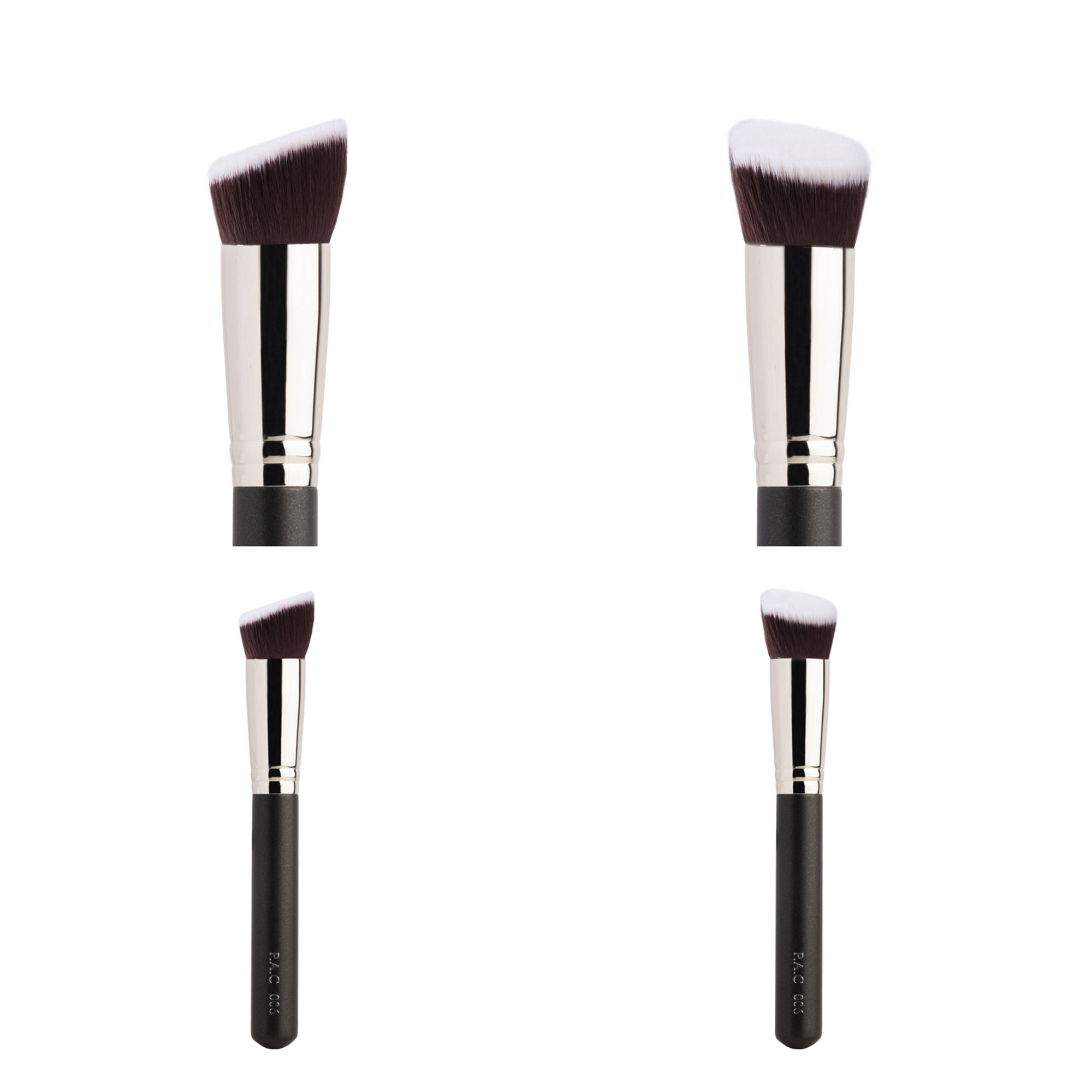 PAC Studio Foundation Application Brush 006 - Flat Angular Densely Packed Soft Bristles for Smooth Blending