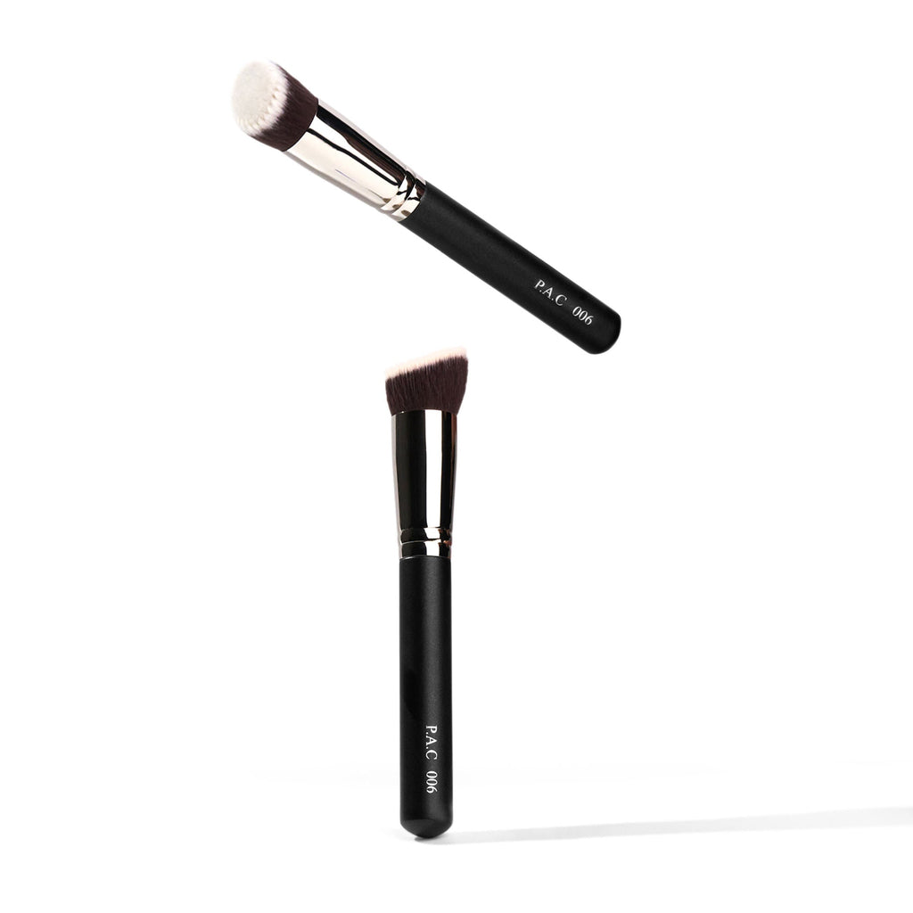 PAC Studio Foundation Application Brush 006 - Flat Angular Densely Packed Soft Bristles for Smooth Blending