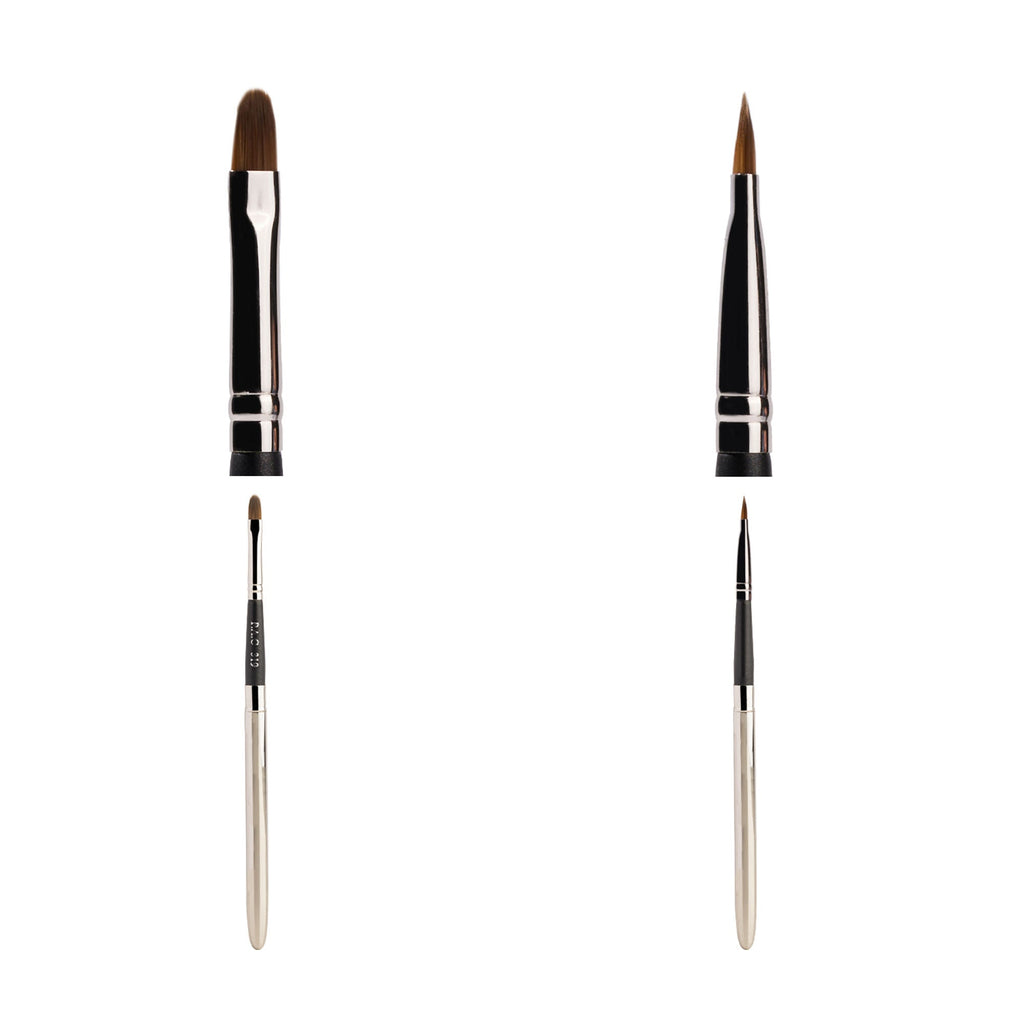 PAC Studio Lip Brush 319 - Tapered Lip Brush Stainless Steel Handle Turns into a Cap, Ideal for Lip Shaping