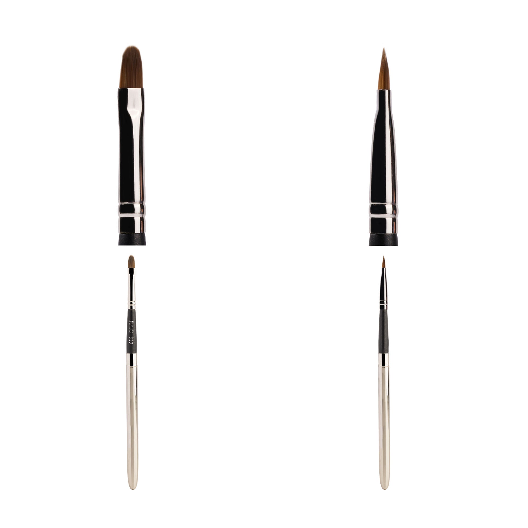 PAC Studio Lip Brush 319 - Tapered Lip Brush Stainless Steel Handle Turns into a Cap, Ideal for Lip Shaping