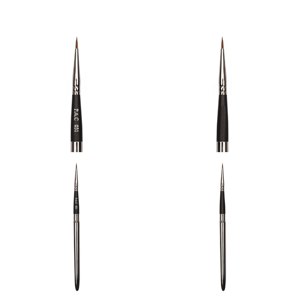 PAC Studio Eyeliner Brush 031 - Precise Liner Brush for Sharp Graphic Liners, Handle Turns into a Cap