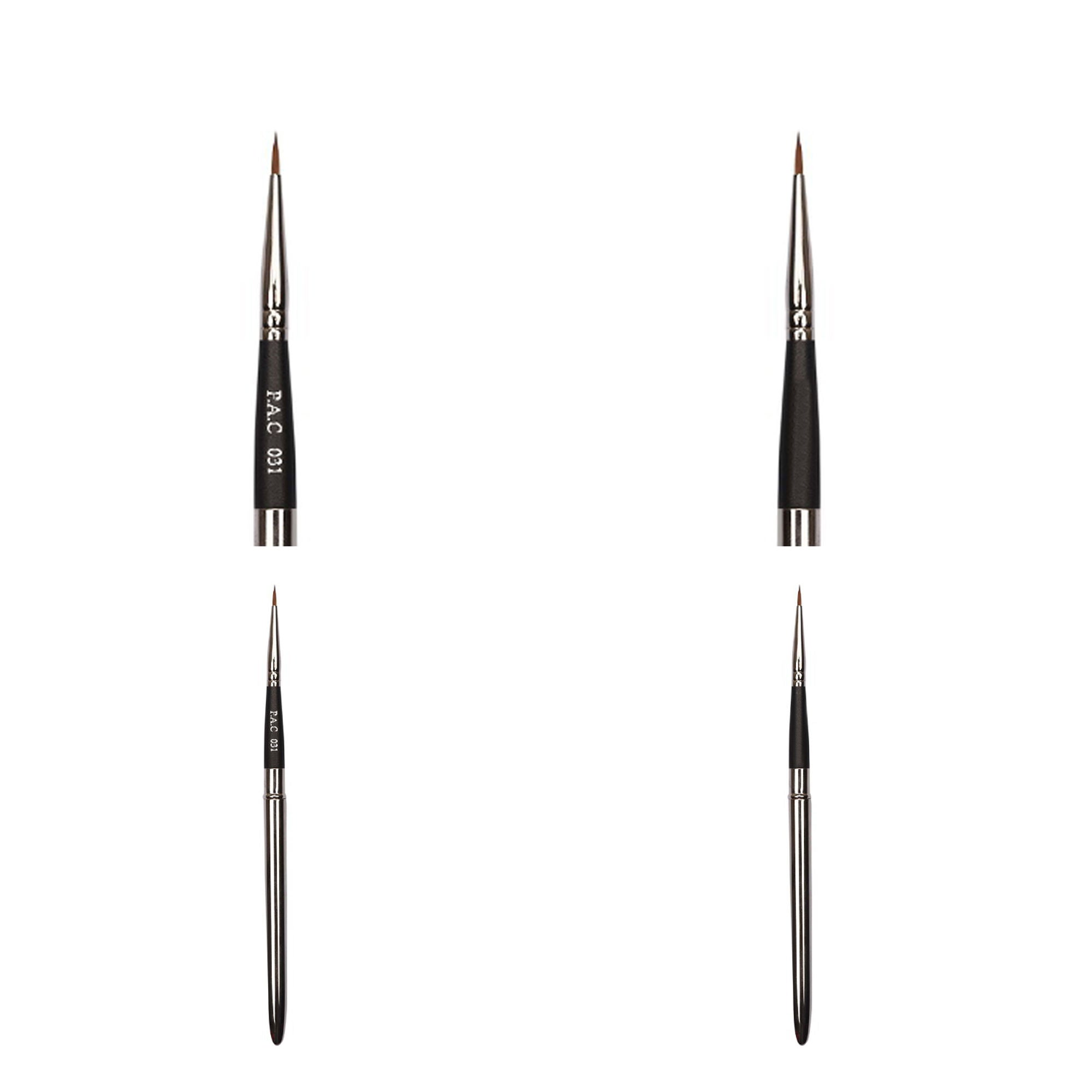 PAC Studio Eyeliner Brush 031 - Precise Liner Brush for Sharp Graphic Liners, Handle Turns into a Cap
